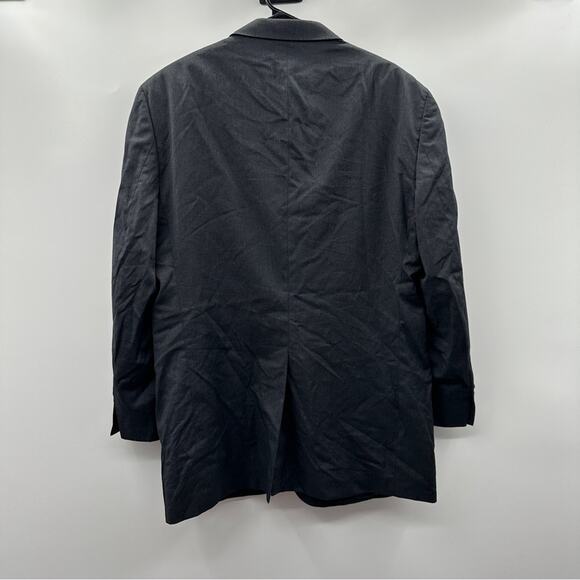 Joseph & Feiss Gold 100% Wool Dark Gray Two Button Long Sleeve Blazer Size 48R - Picture 4 of 9